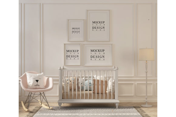 Download Mockup Poster in Cute Nursery Room - Mock Collection