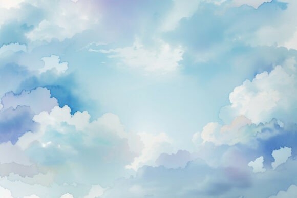 Download Sky Blue Watercolor Digital Paper - Water Collection