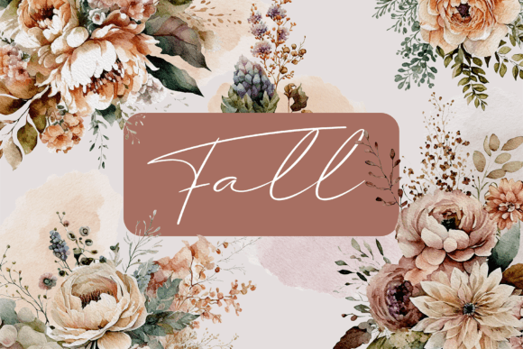 Download Watercolor Boho Fall Floral Clipart - Water Collection