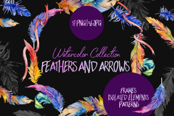 Download Feathers and Arrows Watercolor - Water Collection