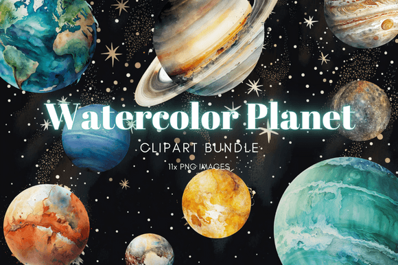 Download Watercolor Planets Clipart - Water Collection