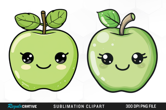 Download Watercolor Cute Apple Clipart PNG Design - Water Collection