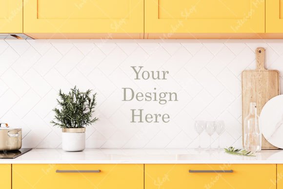 Download Interior Background Kitchen Room Orange - Premium Resources