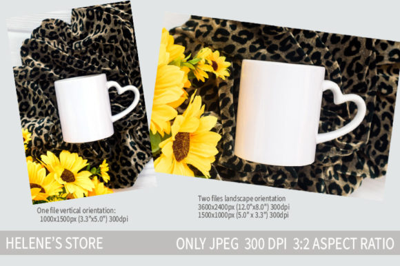Download White Coffe Mug Mock Up on Leopard Print - Mock Collection