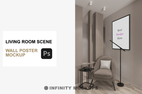 Download Living Room Canvas Wall Art Mockup - Mock Collection