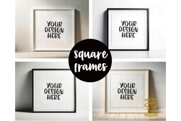 Download Square Frame Floor Mockup Bundle - Mock Collection