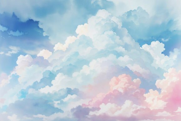 Download Sky Blue Watercolor Digital Paper - Water Collection
