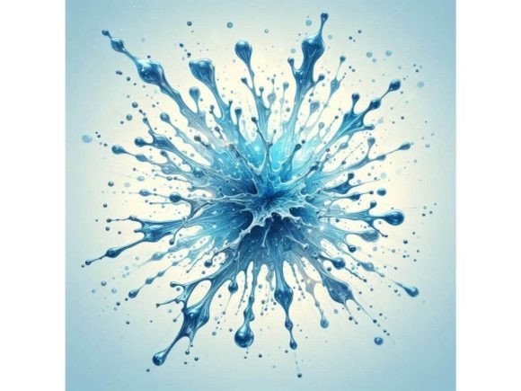 Download A Realistic Blue Water Splash in a Starb - Water Collection