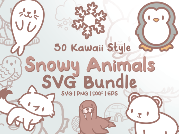 Download Snowy Animals SVG Illustrations - Illustration Collection