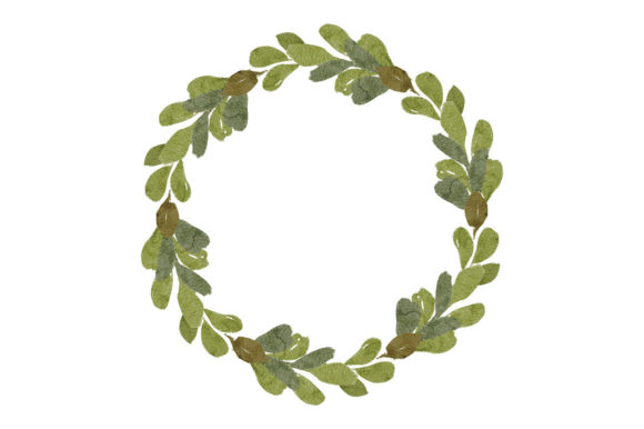 Download Leaf Foliage Circle Frame Watercolor - Water Collection