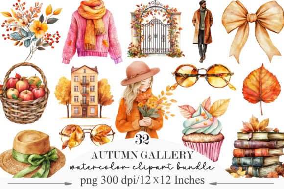 Download Watercolor Autumn Gallery Clipart - Water Collection