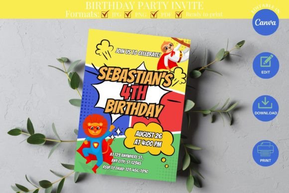 Download Kids Birthday Party Invitation Template - Invitation Collection