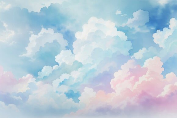 Download Sky Blue Watercolor Digital Paper - Water Collection
