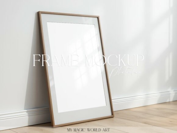 Download Frame on Wooden Floor Mockup PSD - Mock Collection