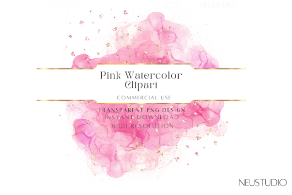Download Pink Watercolor Clipart Glitters - Water Collection
