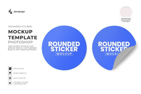 Download Rounded Sticker Mockup Photoshop - Mock Collection