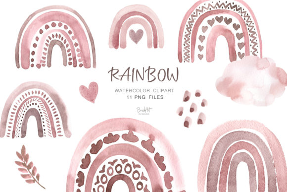 Download Rainbow Pink Watercolor Clipart - Water Collection