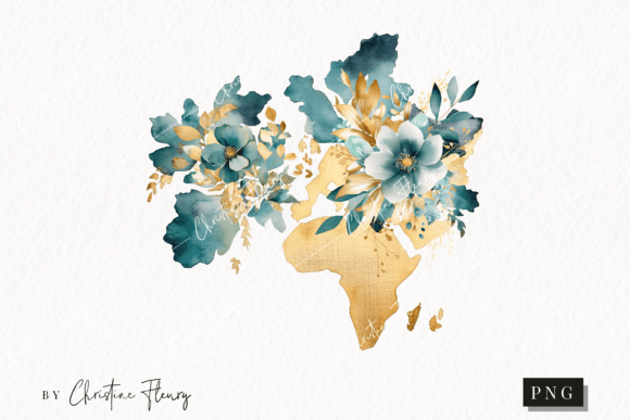 Download Watercolor Flower Map Clipart - Water Collection