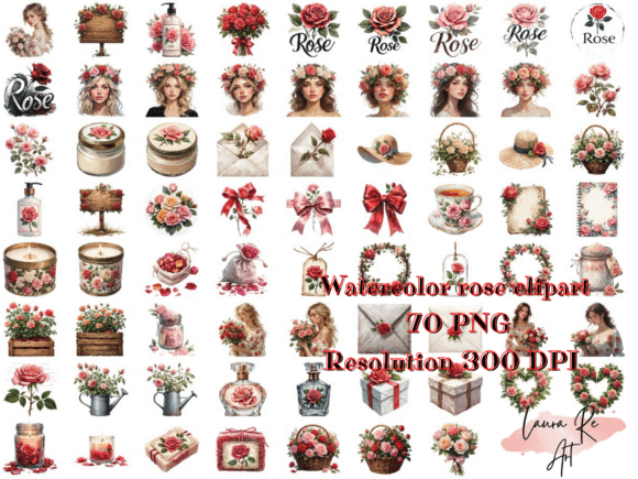 Download Watercolor Rose Clipart - Water Collection