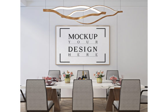 Download Dinningroom with Mockup Poster and Wall - Mock Collection