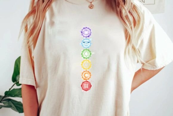 Download Vertical Watercolor 7 Chakras Spiritual Meditation Yoga Design Png - Water Collection