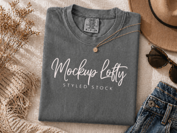 Download Pepper C1717 Flat Lay T-shirt Mockup - Mock Collection