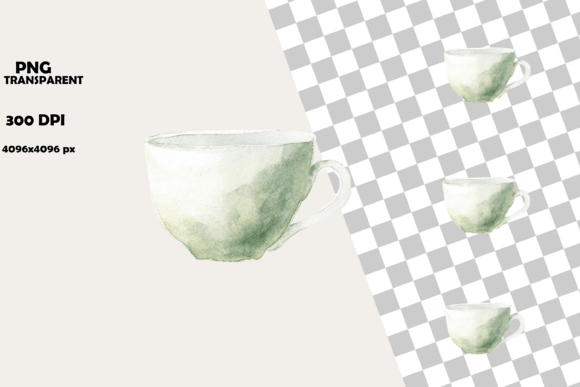 Download Watercolor Teacup for Spring Brunch - Water Collection