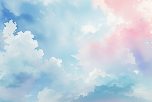 Download Sky Blue Watercolor Digital Paper - Water Collection