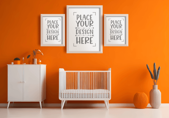 Download Nursery Frame Mockup, Nursery Wall - Mock Collection