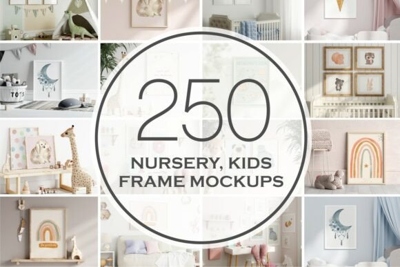 Download Kids Nursery Frame Mockup Bundle - Mock Collection