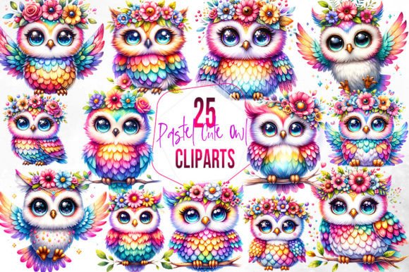 Download Pastel Watercolor Owl Sublimation - Water Collection