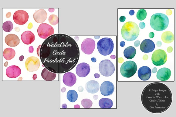 Download Watercolor Circles Printable Wall Art - Water Collection