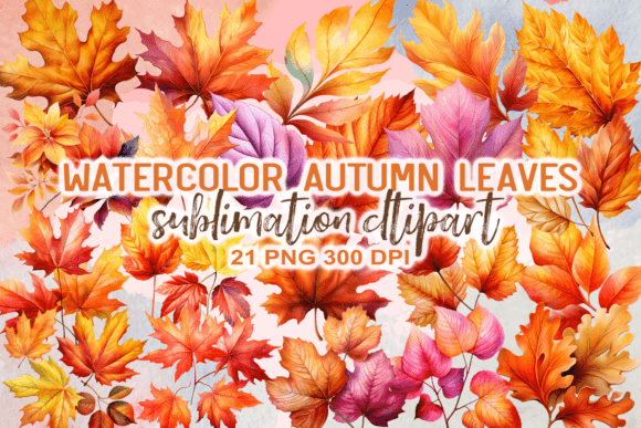 Download Watercolor Autumn Leaves Clipart - Water Collection