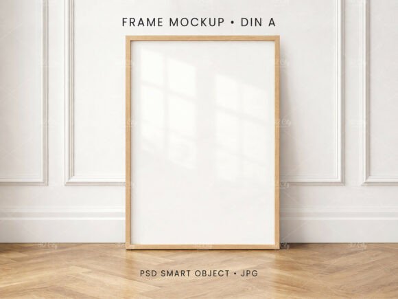 Download A4 Vertical Frame Mockup PSD JPG - Mock Collection