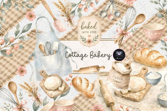 Download Cottage Bakery Clipart Watercolor - Water Collection