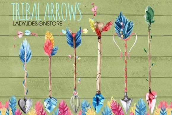 Download Watercolor Tribal Arrows Clipart - Water Collection