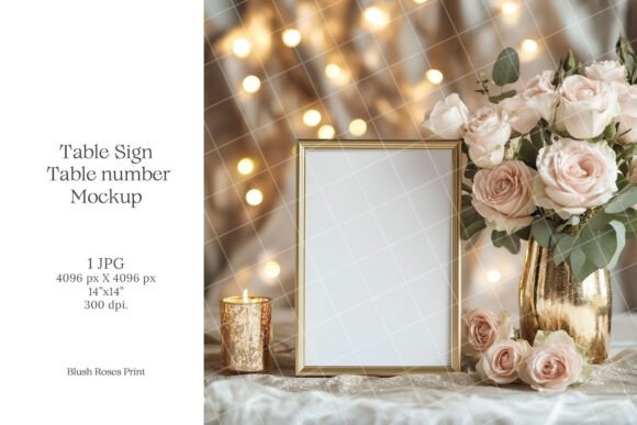 Download Boho 8x10 Table Sign Number Card Mockup - Mock Collection