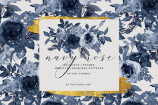 Download Navy Watercolor Rose Clipart Collection - Water Collection