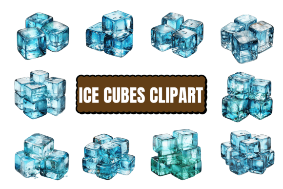 Download Watercolor Ice Cubes Clipart - Water Collection