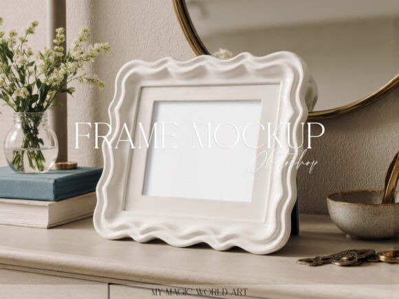 Download White Wavy Photo Frame Mockup - Mock Collection