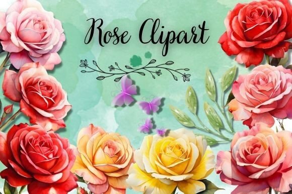 Download Watercolor Rose Clipart PNG - Water Collection