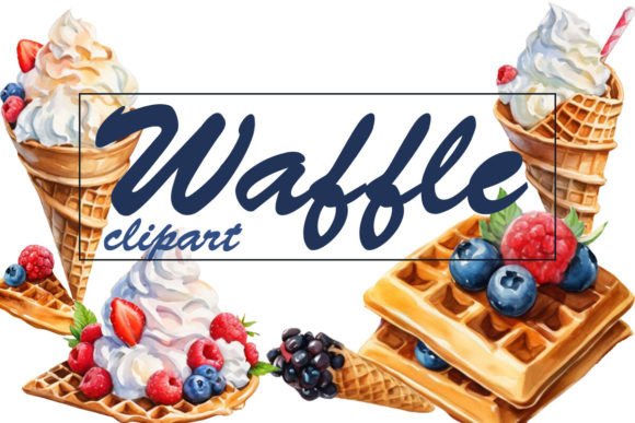 Download Watercolor Waffle,Waffle Cones, PNG - Water Collection