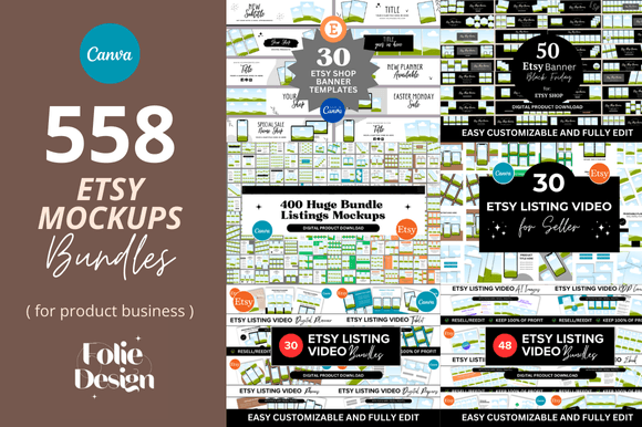 Download 558 Etsy Mockups Templates Bundle - Mock Collection