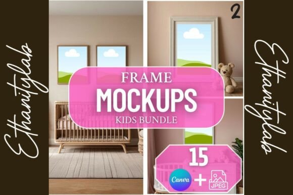Download Girl Nursery Mockups | Canva &amp; JPEG 15 - Mock Collection