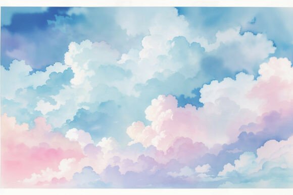 Download Sky Blue Watercolor Digital Paper - Water Collection