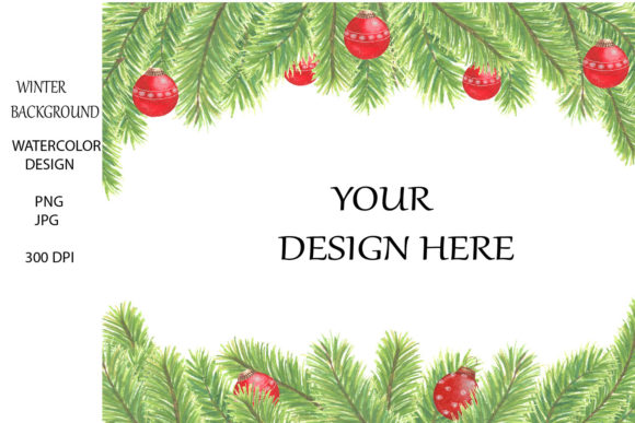 Download Christmas Watercolor Background Mockup. - Mock Collection