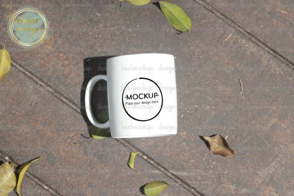 Download White Mug on Wood Floor Mockup - Mock Collection