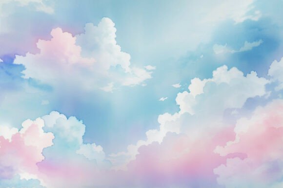Download Sky Blue Watercolor Digital Paper - Water Collection