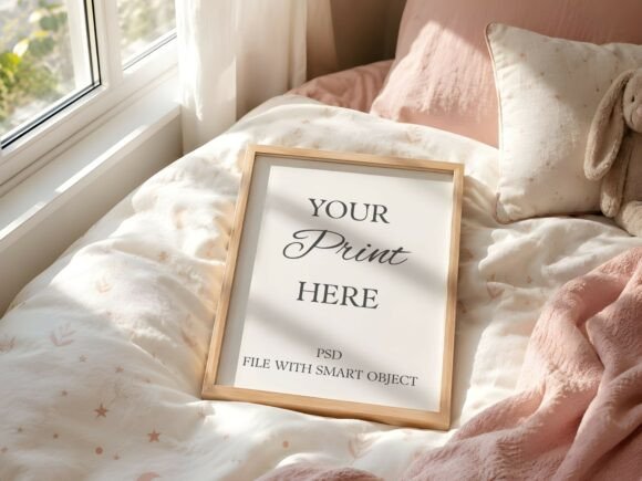 Download Cozy Nursery Bed Frame Mockup - Mock Collection
