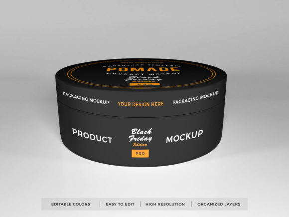 Download Realistic Pomade Packaging Mockup PSD - Mock Collection